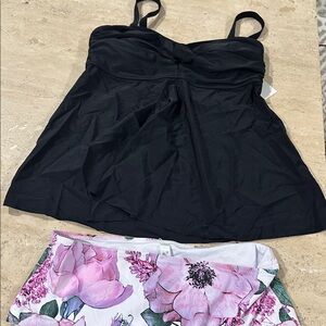 2Piece Bikini Set Full Coverage Swimsuit Tummy Control Padded NWT Size L